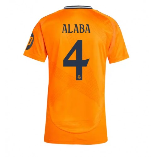 Fotballdrakt Dame Real Madrid David Alaba #4 Bortedrakt 2024-25 Kortermet